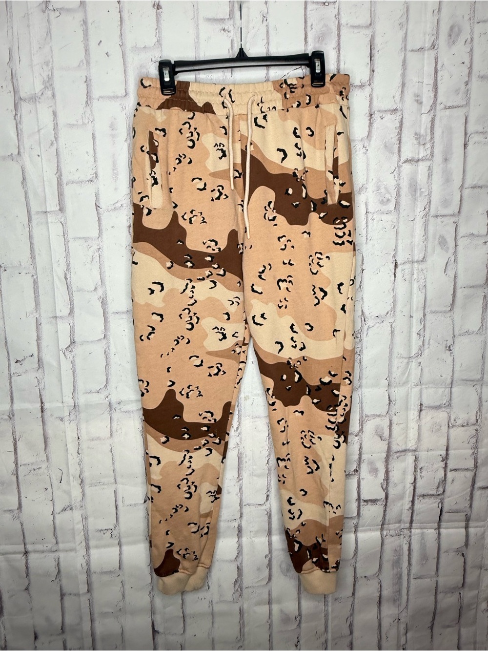 Mitchell & Ness Men Camo Joggers Sweatpants Sz M Desert Brown Streetwear Hip Hop